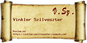 Vinkler Szilveszter névjegykártya